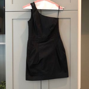 French Connection black one shoulder dress